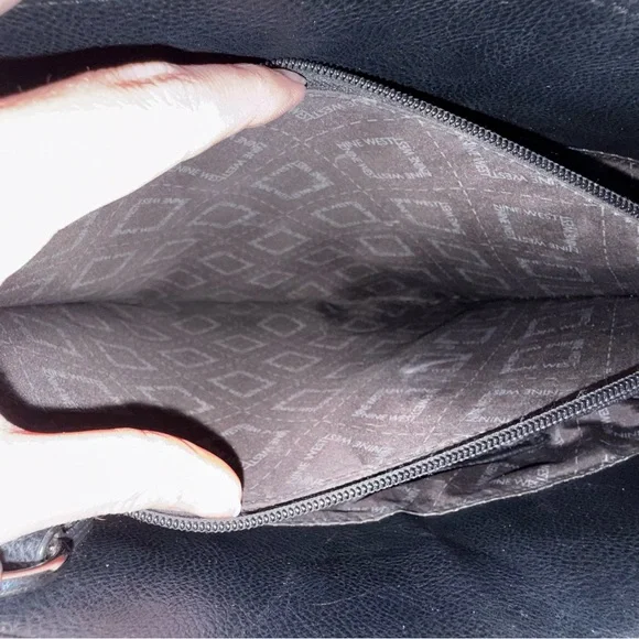 Nine West Structured Satchel / Shoulder Bag Cream & Black - Picture 11 of 14